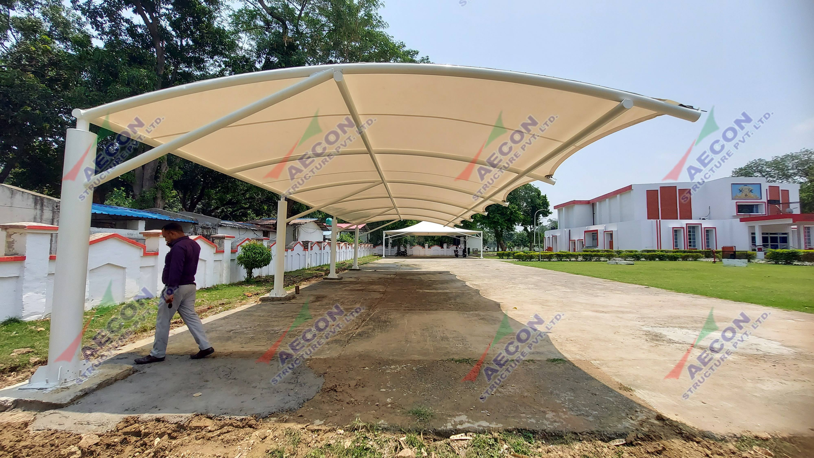 Tensile car parking structure